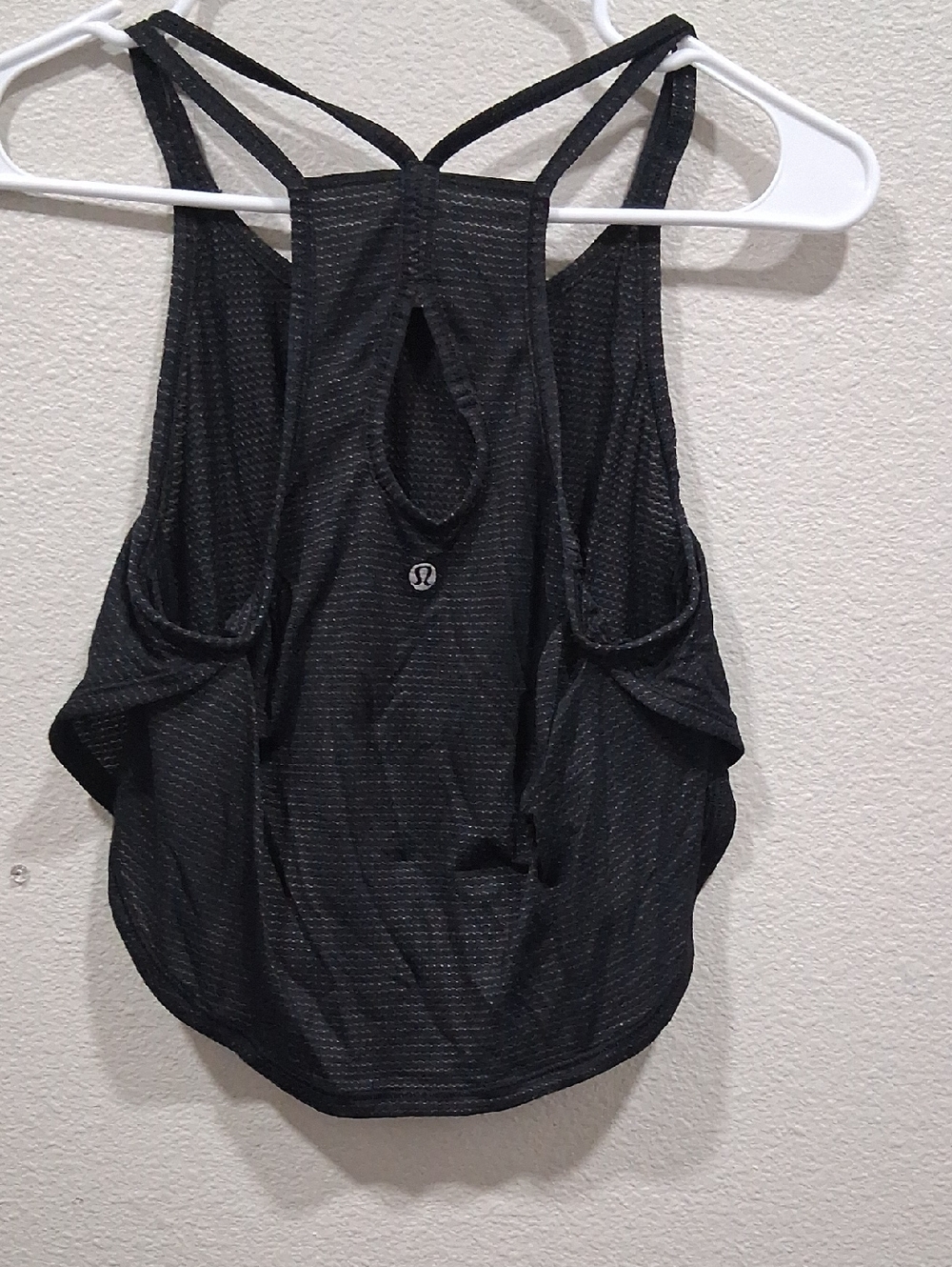 lululemon athletica Black Strappy Open-Back Tank